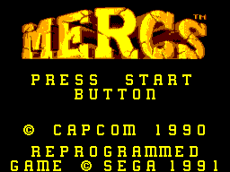 Mercs (SMS)   © Sega 1991    1/3