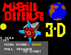 Missile Defense 3D (SMS) &nbsp; &copy; Sega 1987 &nbsp;  1/3