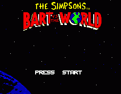 The Simpsons: Bart Vs. The World (SMS)   © Flying Edge 1993    1/3