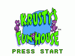 Krusty's Fun House (SMS)   © Flying Edge 1992    1/2