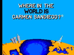 Where In The World Is Carmen Sandiego? (SMS)   © Parker Bros. 1988    1/3