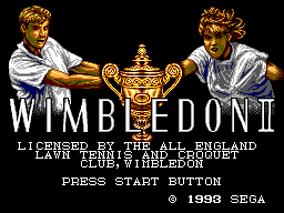 Wimbledon II (SMS)   © Sega 1993    1/3