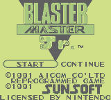 Blaster Master Jr. (GB)   © SunSoft 1991    1/3