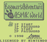 Boomer's Adventure In ASMIK World (GB)   © Asmik Ace 1989    1/3