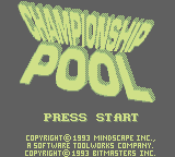 Championship Pool (GB)   © Mindscape 1993    1/3