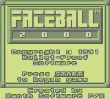 Faceball 2000 (GB)   © Bullet Proof 1991    1/3