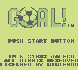 Goal! (GB)   © Jaleco 1993    1/3