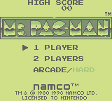 Ms. Pac-Man (GB)   © Namco 1993    1/3