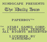 Paperboy (GB)   © Mindscape 1990    1/3