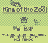 King Of The Zoo (GB)   © Nintendo 1990    1/3