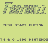 Play Action Football (GB)   © Nintendo 1990    1/3