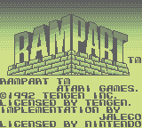 Rampart (GB)   © Jaleco 1992    1/3