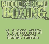 Riddick Bowe Boxing (GB)   © GameTek 1994    1/3