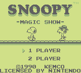 Snoopy's Magic Show (GB)   © Kemco 1990    1/3