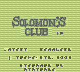 Solomon's Club   © Tecmo 1991   (GB)    1/3