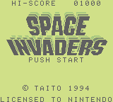 Space Invaders (GB)   © Nintendo 1994    1/3
