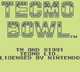 Tecmo Bowl (GB)   © Tecmo 1991    1/3