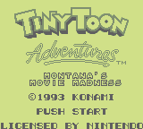 Tiny Toon Adventures 2: Montana's Movie Madness (GB)   © Konami 1993    1/3