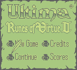 Ultima: Runes Of Virtue II (GB)   © FCI 1993    1/3