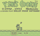Yoshi's Cookie (GB)   © Nintendo 1992    1/3