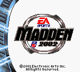 Madden NFL 2002 (GBC)   © EA 2001    1/3