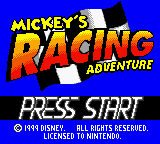 Mickey's Racing Adventure (GBC)   © Nintendo 1999    1/3