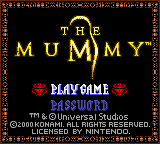 The Mummy (GBC)   © Konami 2000    1/3