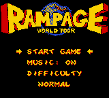 Rampage World Tour (GBC)   © Midway 1998    1/3