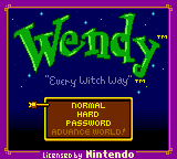 Wendy: Every Witch Way (GBC)   © TDK 2000    1/3