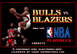 Bulls Vs. Blazers And The NBA Playoffs (SMD)   © EA 1993    1/3