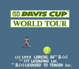 Davis Cup World Tour (SMD)   © Tengen 1994    1/3