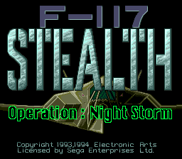 F-117 Night Storm (SMD)   © EA 1994    1/3