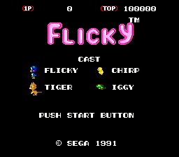 Flicky (SMD)   © Sega 1991    1/3