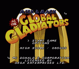 Global Gladiators (SMD)   © Virgin 1992    1/4