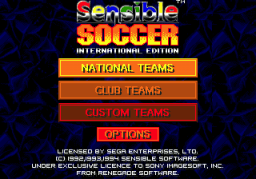 International Sensible Soccer (SMD)   © Sony 1993    1/3