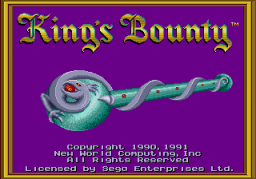 King's Bounty: The Conqueror's Quest (SMD)   © EA 1991    1/4