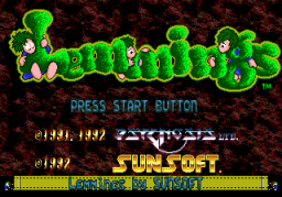 Lemmings (SMD)   © SunSoft 1992    1/4