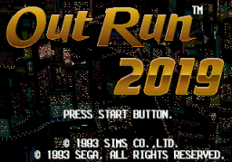 Out Run 2019 (SMD)   © Sega 1993    1/4