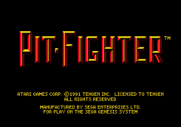 Pit-Fighter (SMD)   ©  1992    1/3