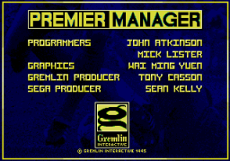 Premier Manager (SMD)   © Sega 1995    1/4