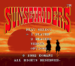 Sunset Riders (SMD)   © Konami 1992    1/3