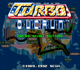 Turbo Out Run (SMD)   © Sega 1992    1/4