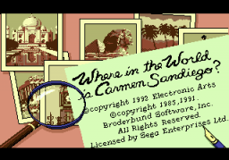 Where In The World Is Carmen Sandiego? (SMD)   © EA 1992    1/2