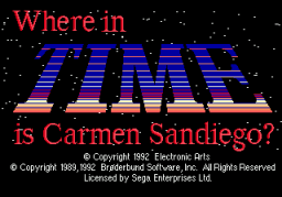 Where In Time Is Carmen Sandiego? (SMD)   © EA 1992    1/3