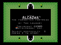 Alcazar: The Forgotten Fortress (CLC)   © Telegames 1985    1/3