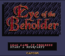 Eye Of The Beholder (SNES)   © Capcom 1994    1/2