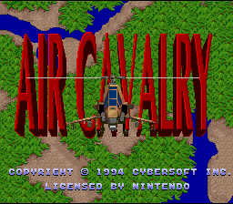 Air Cavalry (SNES)   © GameTek 1995    1/3