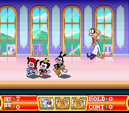 Animaniacs (SNES) &nbsp; &copy; Konami 1994 &nbsp;  4/6