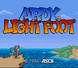 Ardy Lightfoot (SNES)   © ASCII 1993    1/5