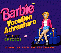 Barbie: Vacation Adventure (SNES)   © Hi Tech Expressions 1994    1/3
